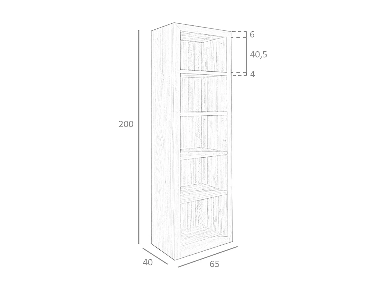 Etagère en bois de noyer 3172 ANGEL CERDA