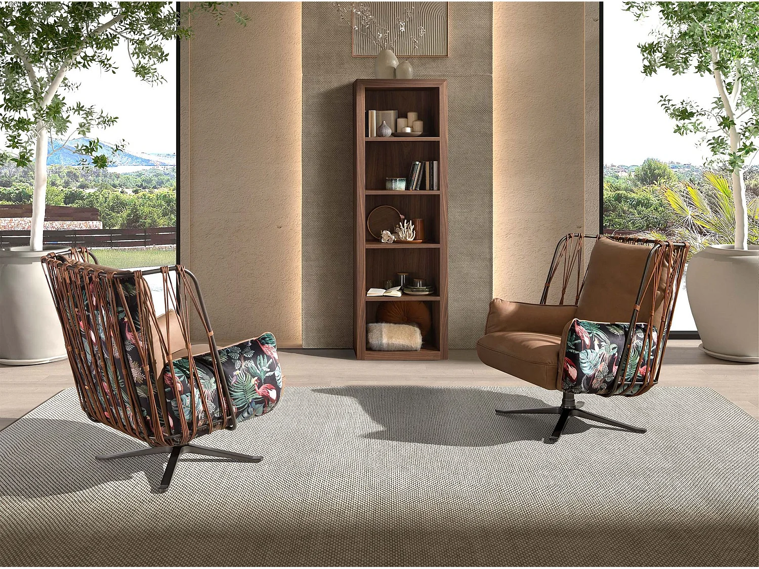 Półka z drewna orzechowego 3172 ANGEL CERDA