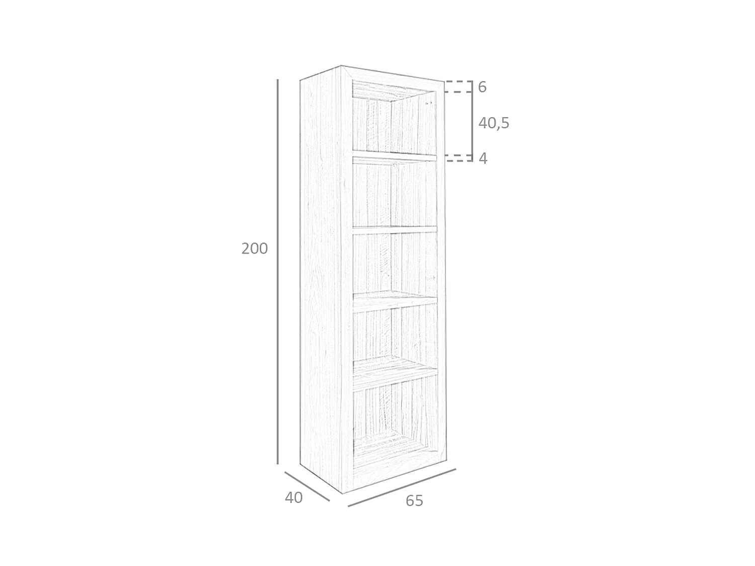Etagère en bois de noyer 3172 ANGEL CERDA