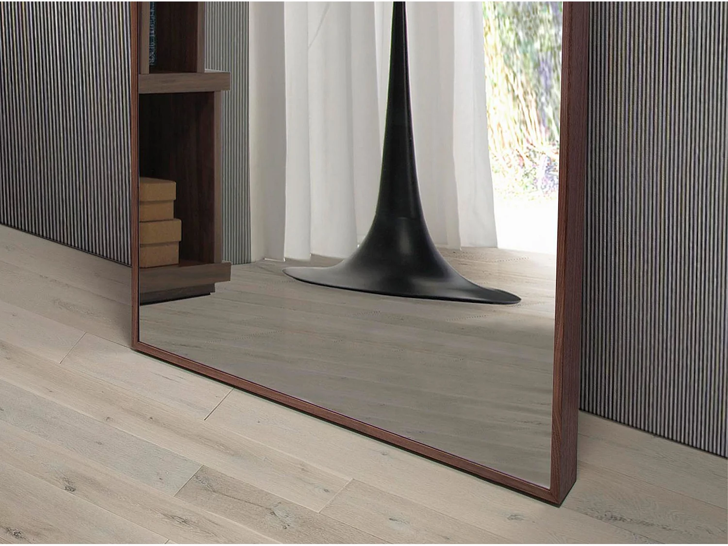 Prostokątne lustro ścienne orzech 3213 ANGEL CERDA