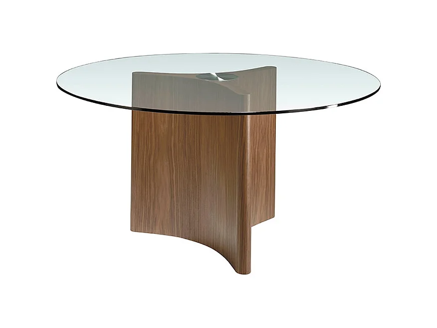 Tavolo da pranzo in legno di noce e vetro   1094 ANGEL CERDA
