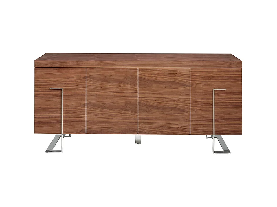 Buffet de noyer et acier chromé 3221 ANGEL CERDA