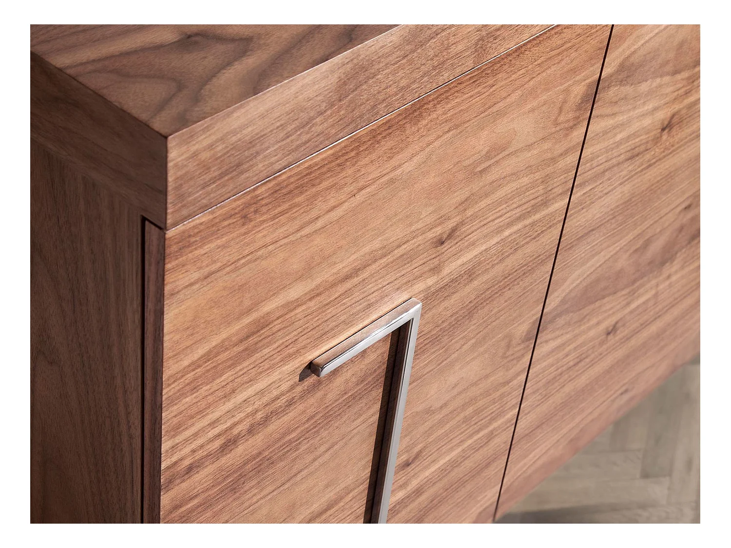 Buffet de noyer et acier chromé 3221 ANGEL CERDA