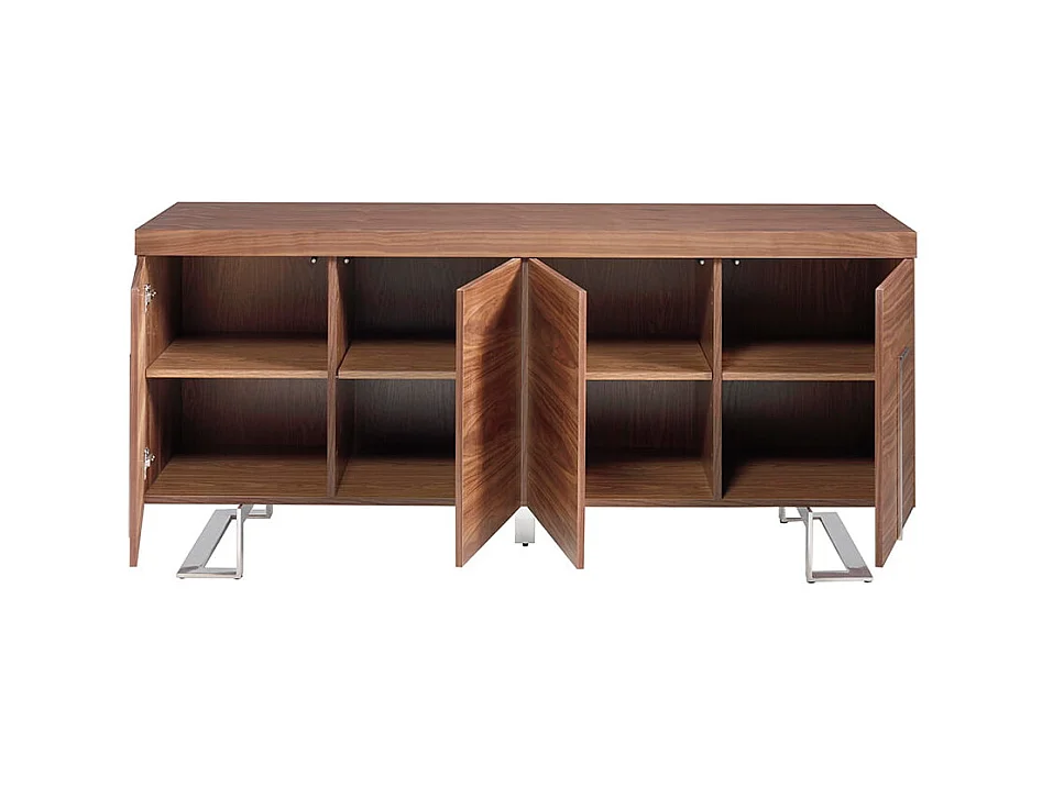 Buffet de noyer et acier chromé 3221 ANGEL CERDA
