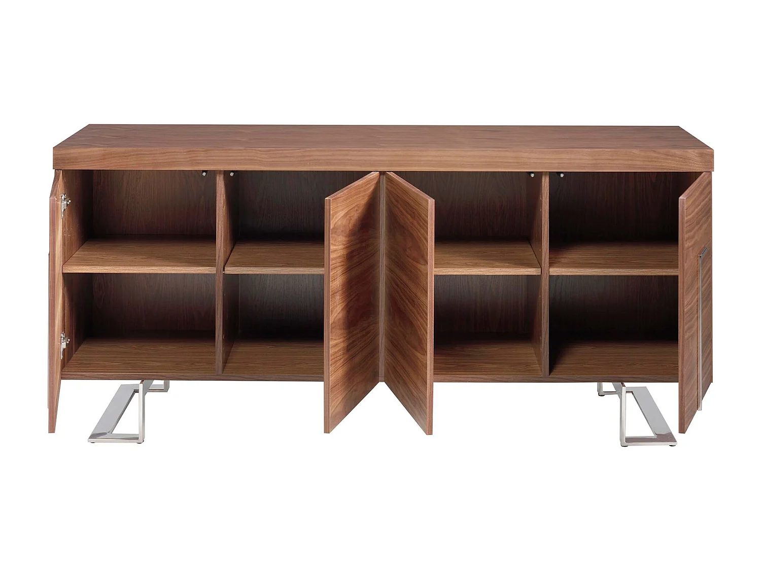 Credenza in noce e acciaio cromato 3221 ANGEL CERDA