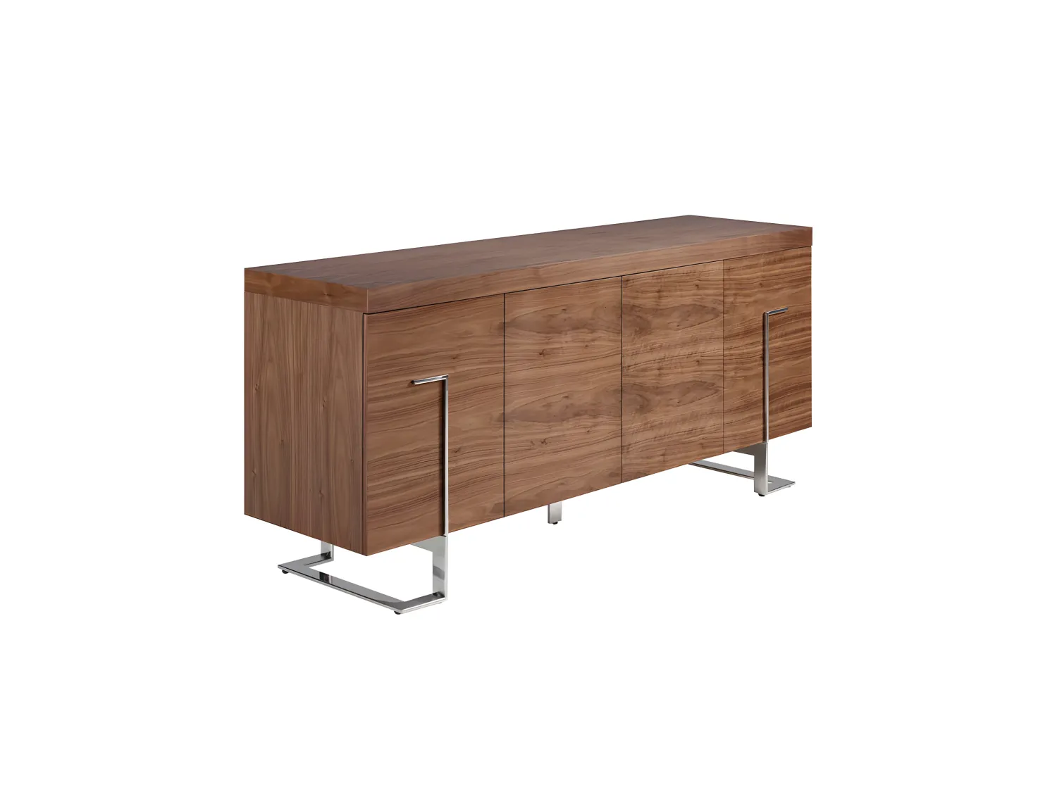 Dressoir walnoot en verchroomd staal 3221 ANGEL CERDA