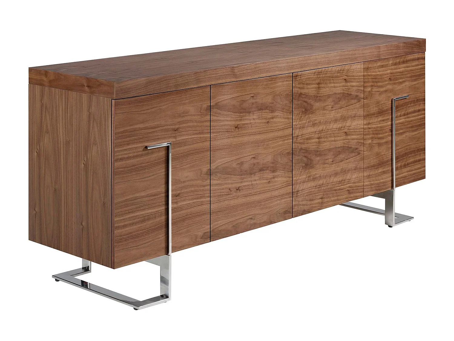 Dressoir walnoot en verchroomd staal 3221 ANGEL CERDA