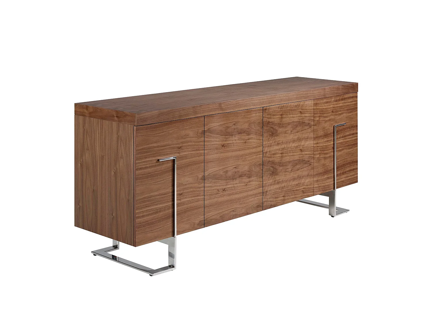 Dressoir walnoot en verchroomd staal 3221 ANGEL CERDA