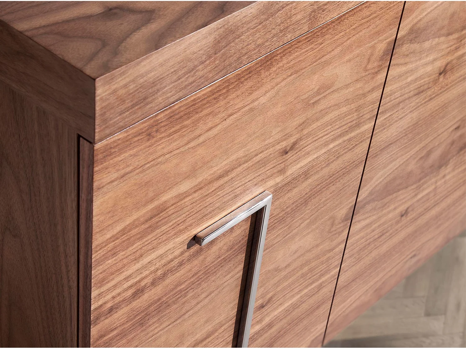 Dressoir walnoot en verchroomd staal 3221 ANGEL CERDA