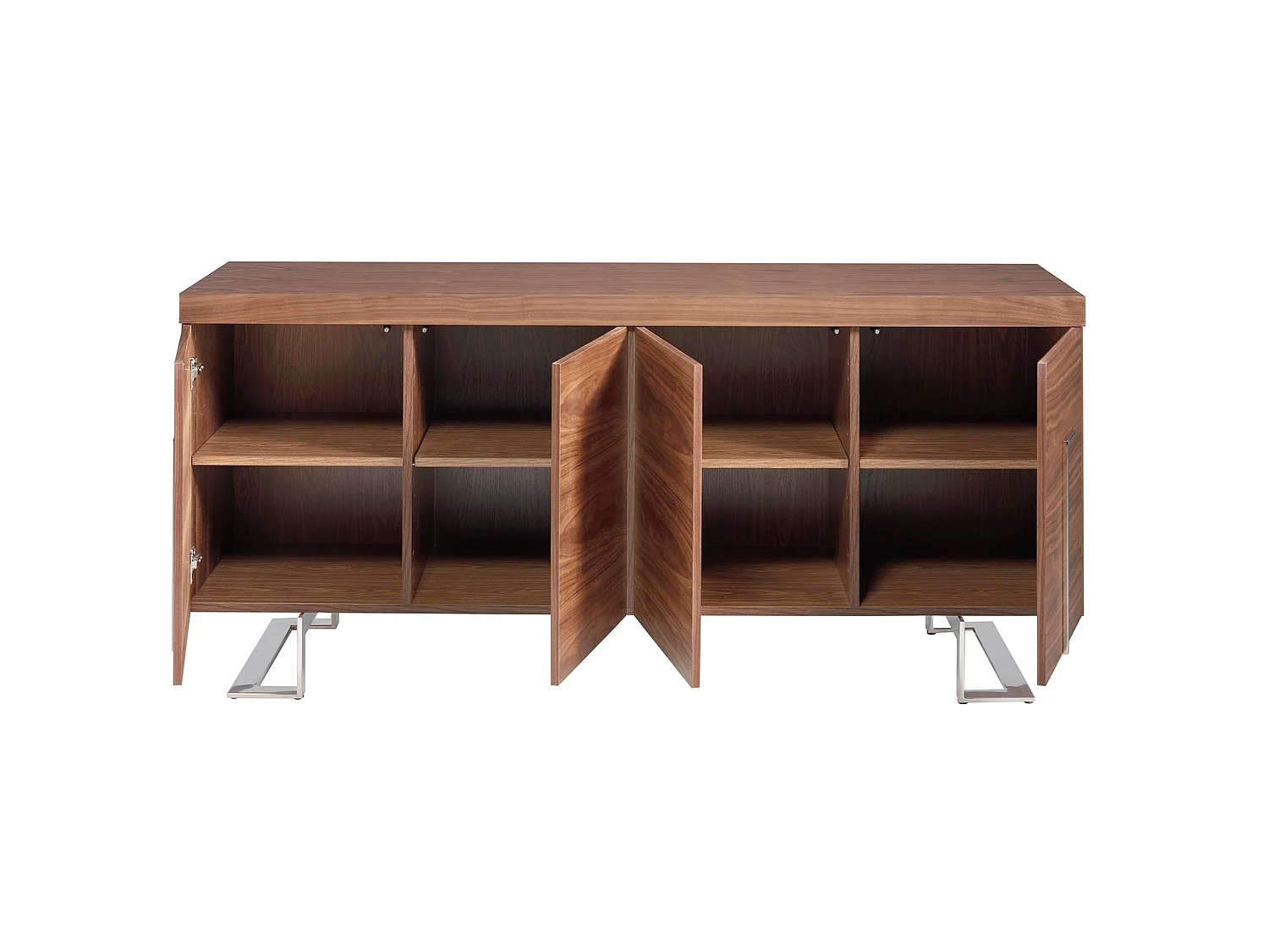Dressoir walnoot en verchroomd staal 3221 ANGEL CERDA