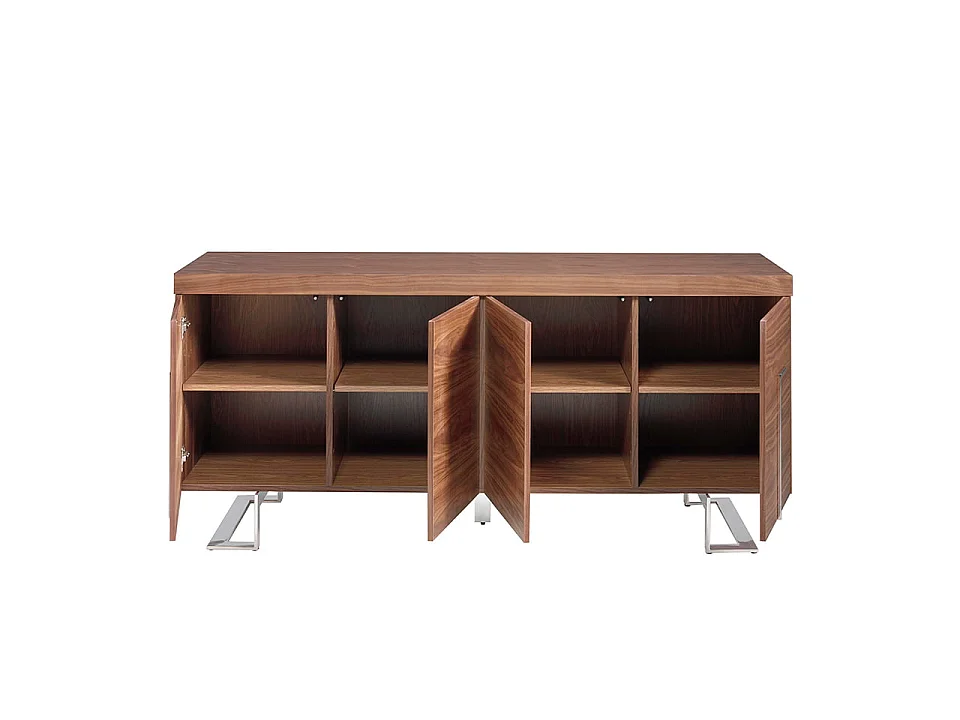 Dressoir walnoot en verchroomd staal 3221 ANGEL CERDA