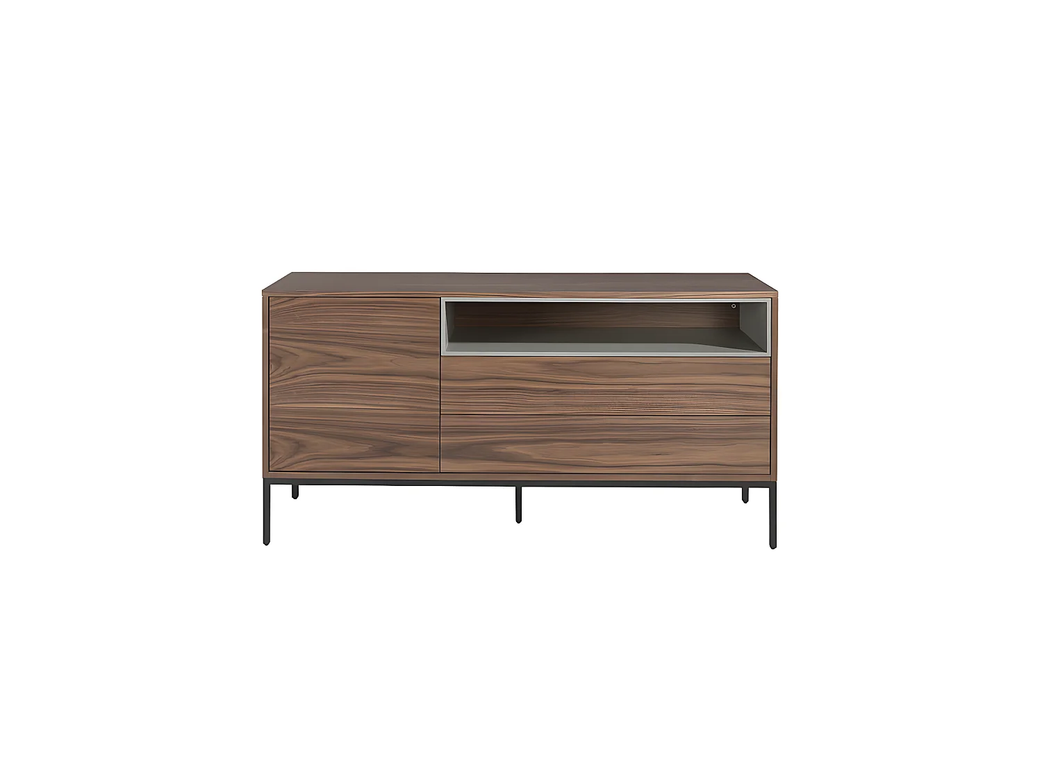 Buffet en bois de Noyer et Gris 3226 ANGEL CERDA