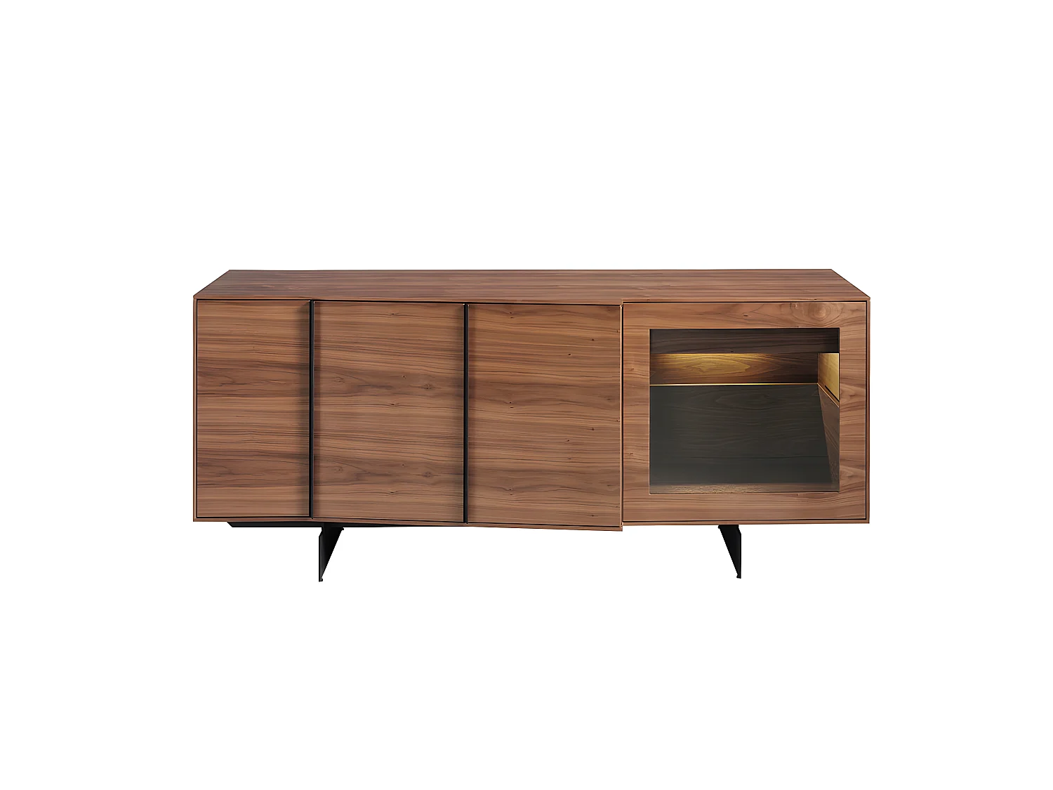Buffet de noyer avec éclairage intérieur à led 3218 ANGEL CERDA