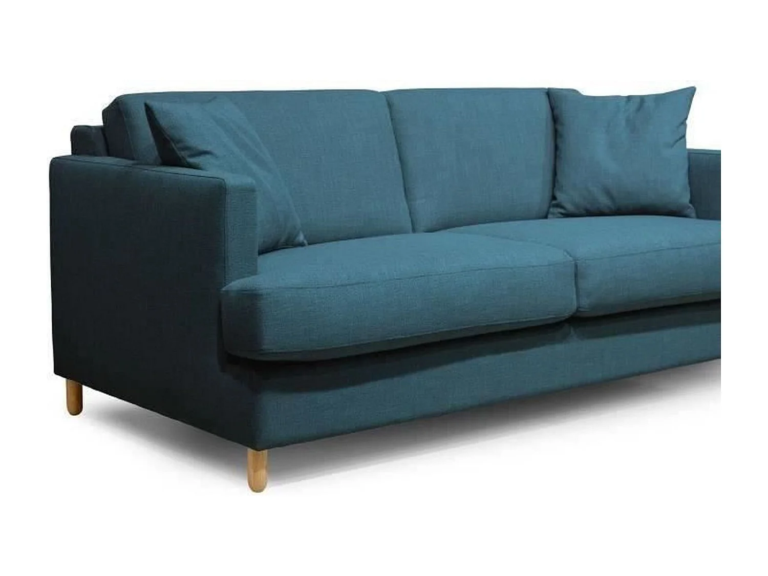 Canapé Convertible 3 Places - Tissu Bleu Pétrole - HEXAGONE