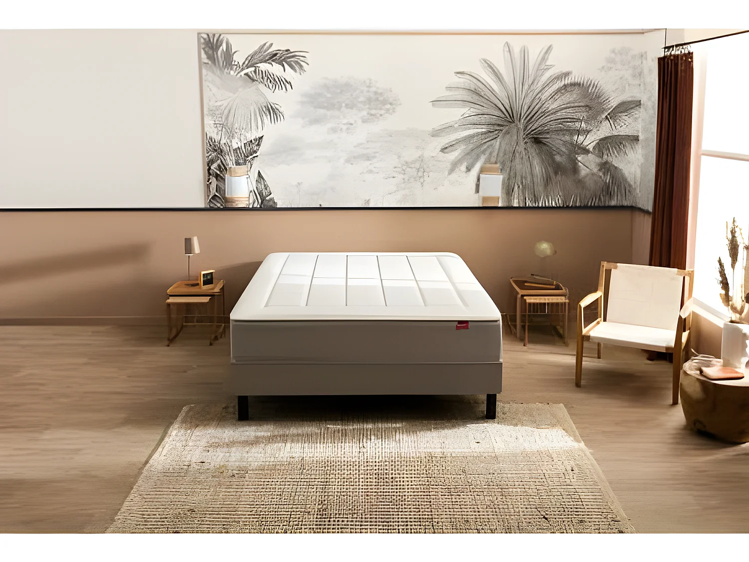 Ensemble Epeda Inoubliable + Sommier Confort Ferme 160x200 - Double Sommier