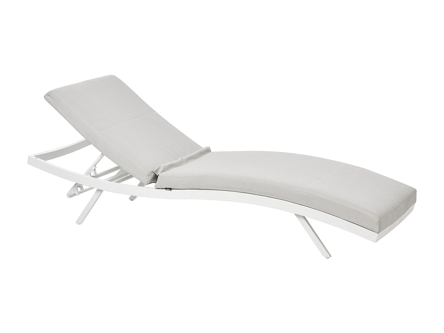 Gartenliege Aluminium weiß Bespannung grau verstellbares Kopfteil modern Amelia