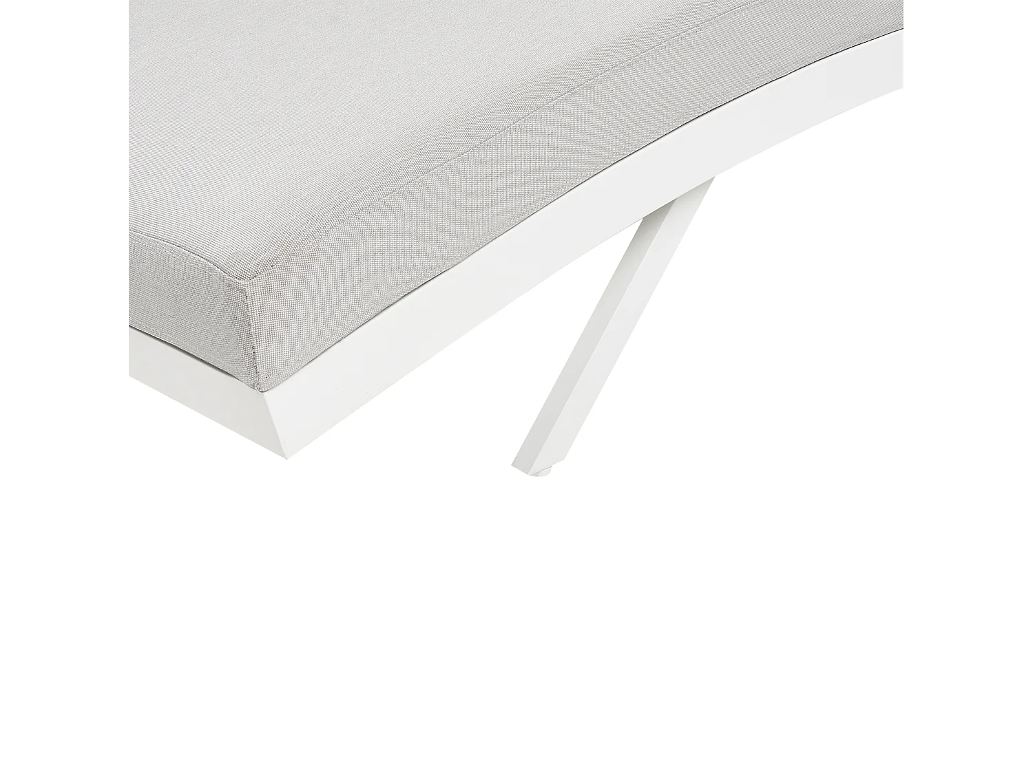 Gartenliege Aluminium weiß Bespannung grau verstellbares Kopfteil modern Amelia