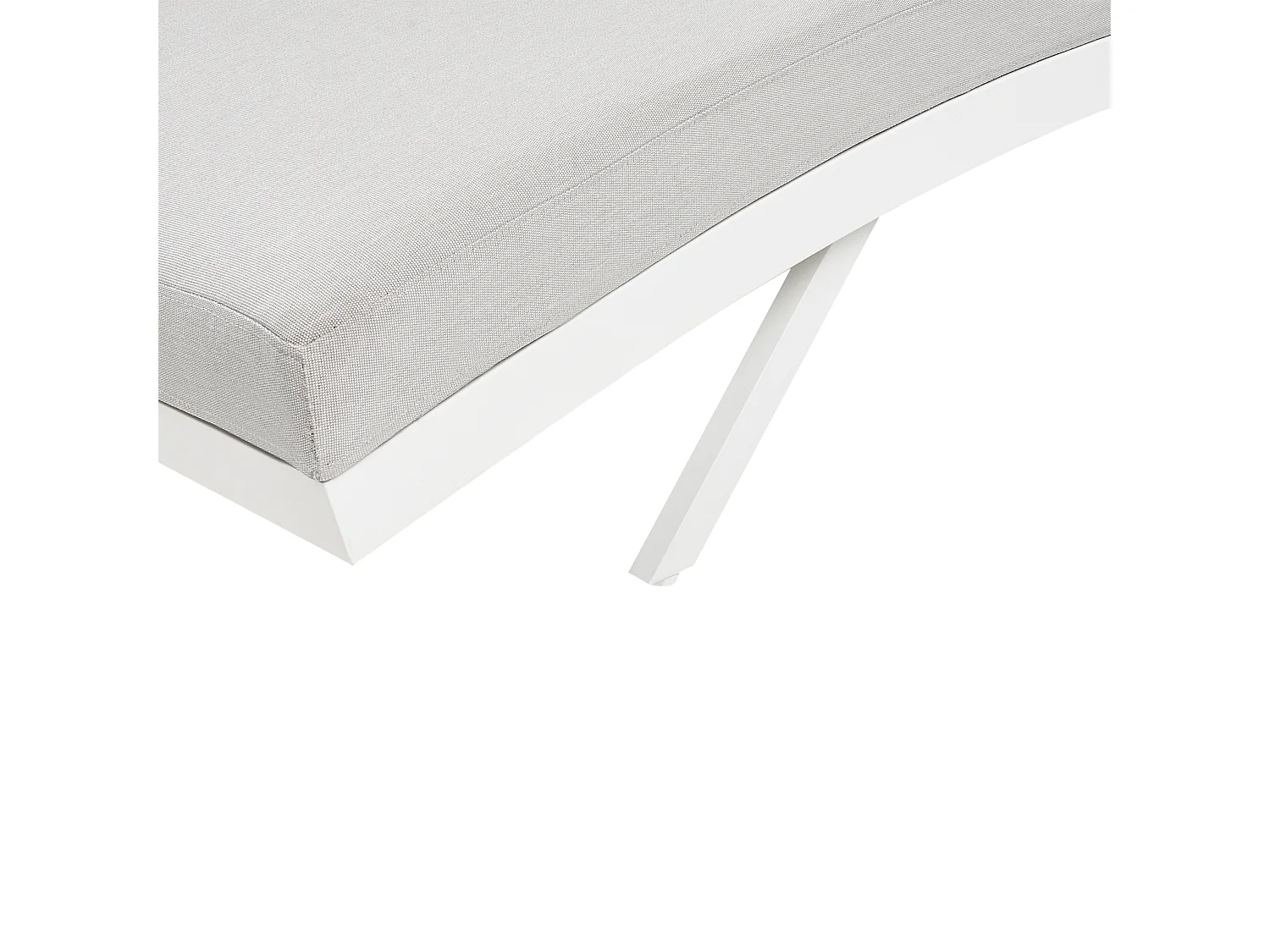 Lettino Prendisole con Cuscino AMELIA Metallo Grigio chiaro