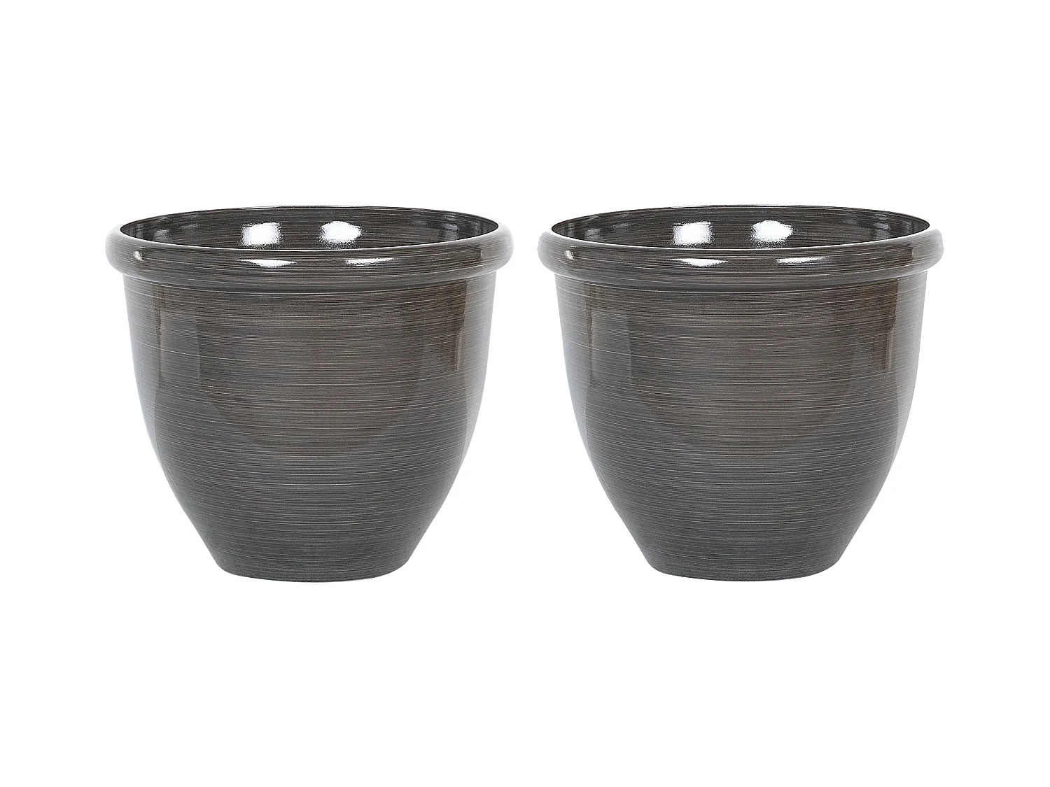 Lot de 2 pots de fleurs TESALIA 44 cm Marron