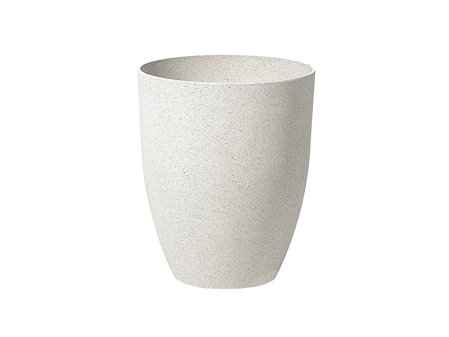 Set mit 2 Blumentöpfen CROTON Stein 35 cm Cremeweiss