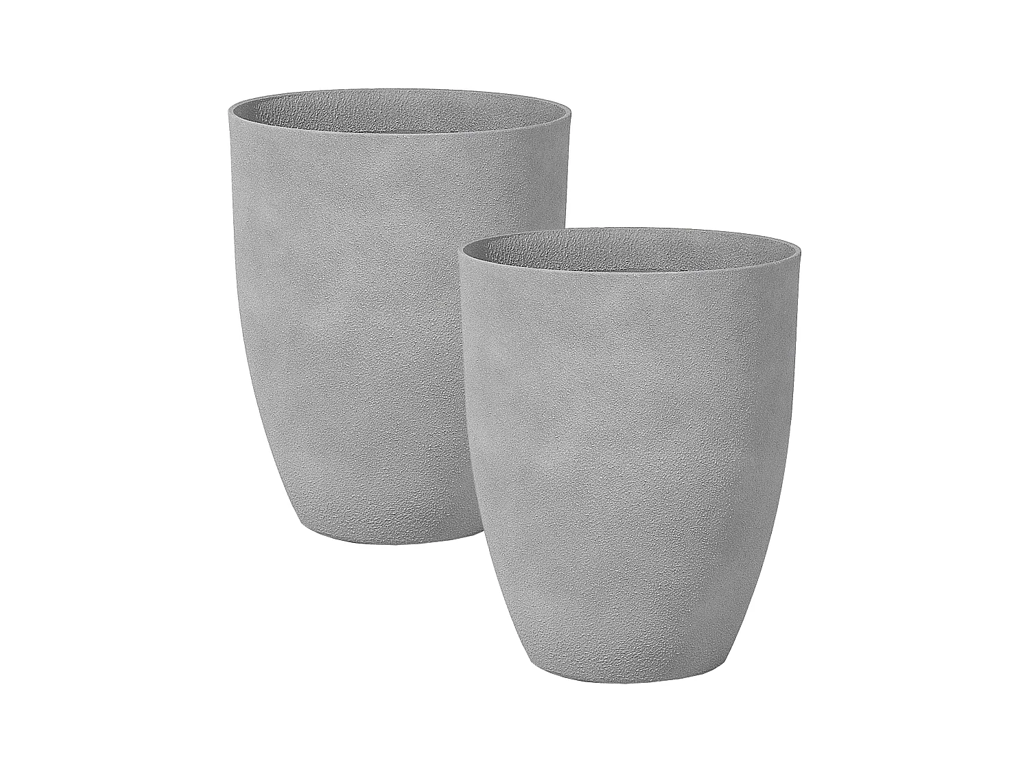 Lot de 2 pots de fleurs CROTON 43 cm Gris
