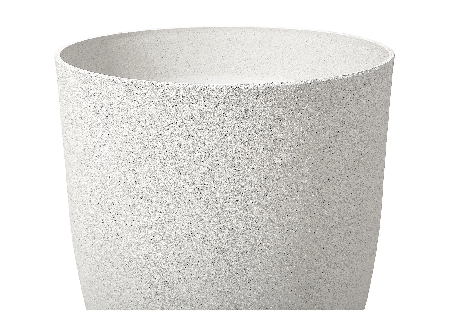 Conjunto de 2 vasos para plantas CROTON Pedra 43 cm Branco creme