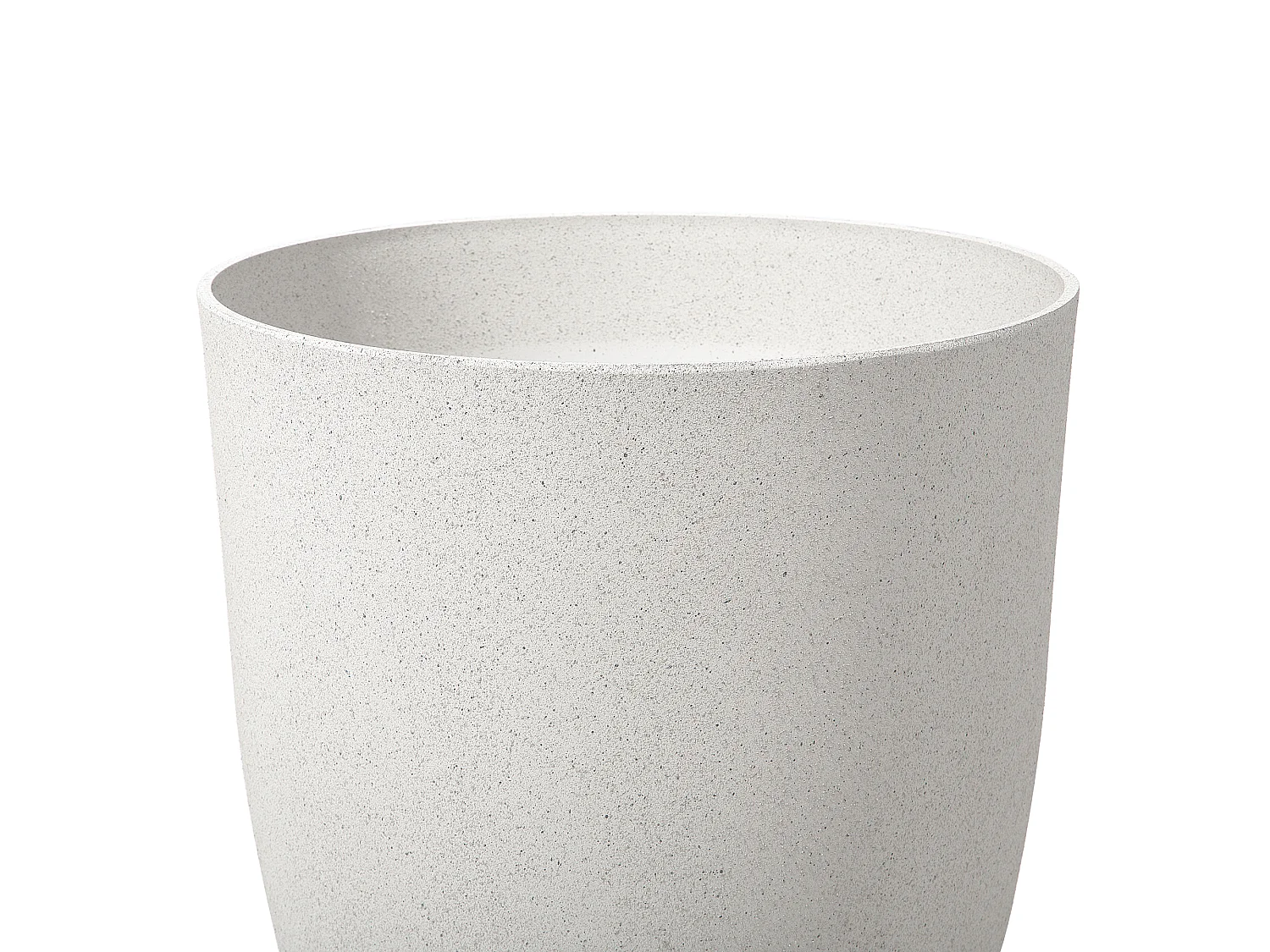 Blumentopf 2er Set weiß rund 43x43x52 cm Steingemisch Outdoor & Indoor Croton