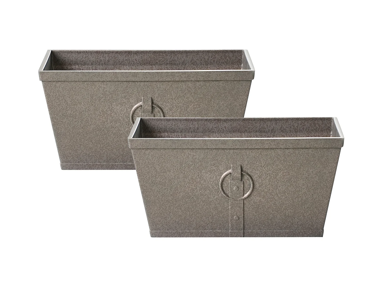 Lot de 2 pots de fleurs PORIA 60 cm Gris