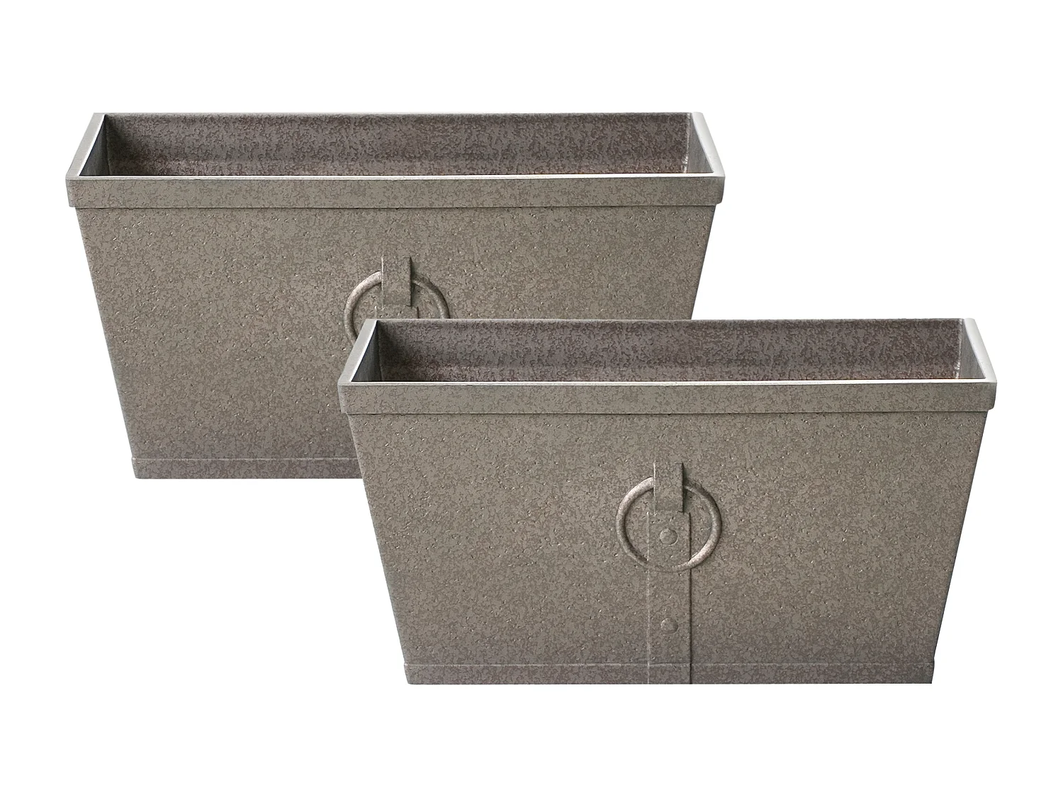 Lot de 2 pots de fleurs PORIA 60 cm Gris