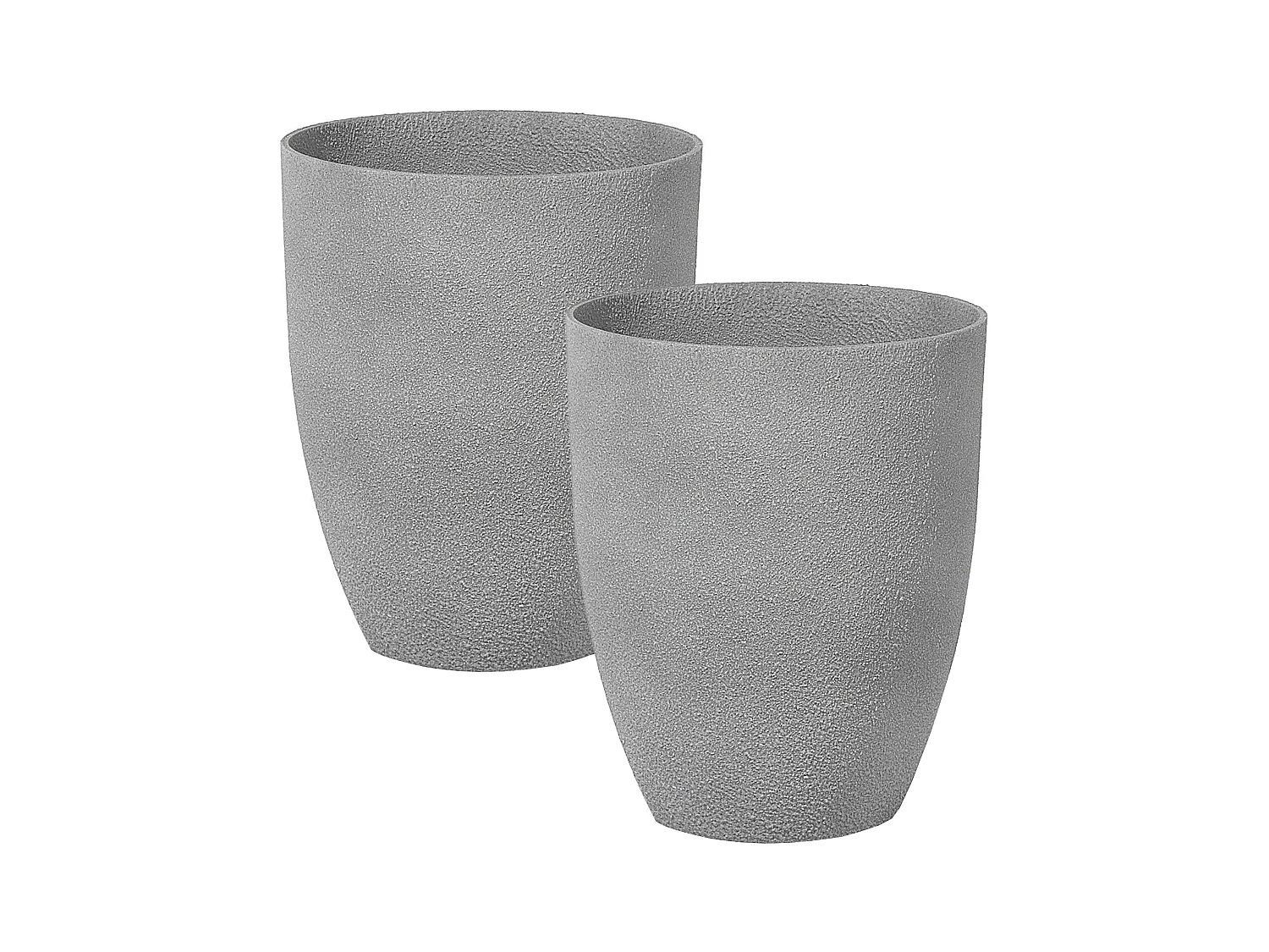 Lot de 2 pots de fleurs CROTON 35 cm Gris