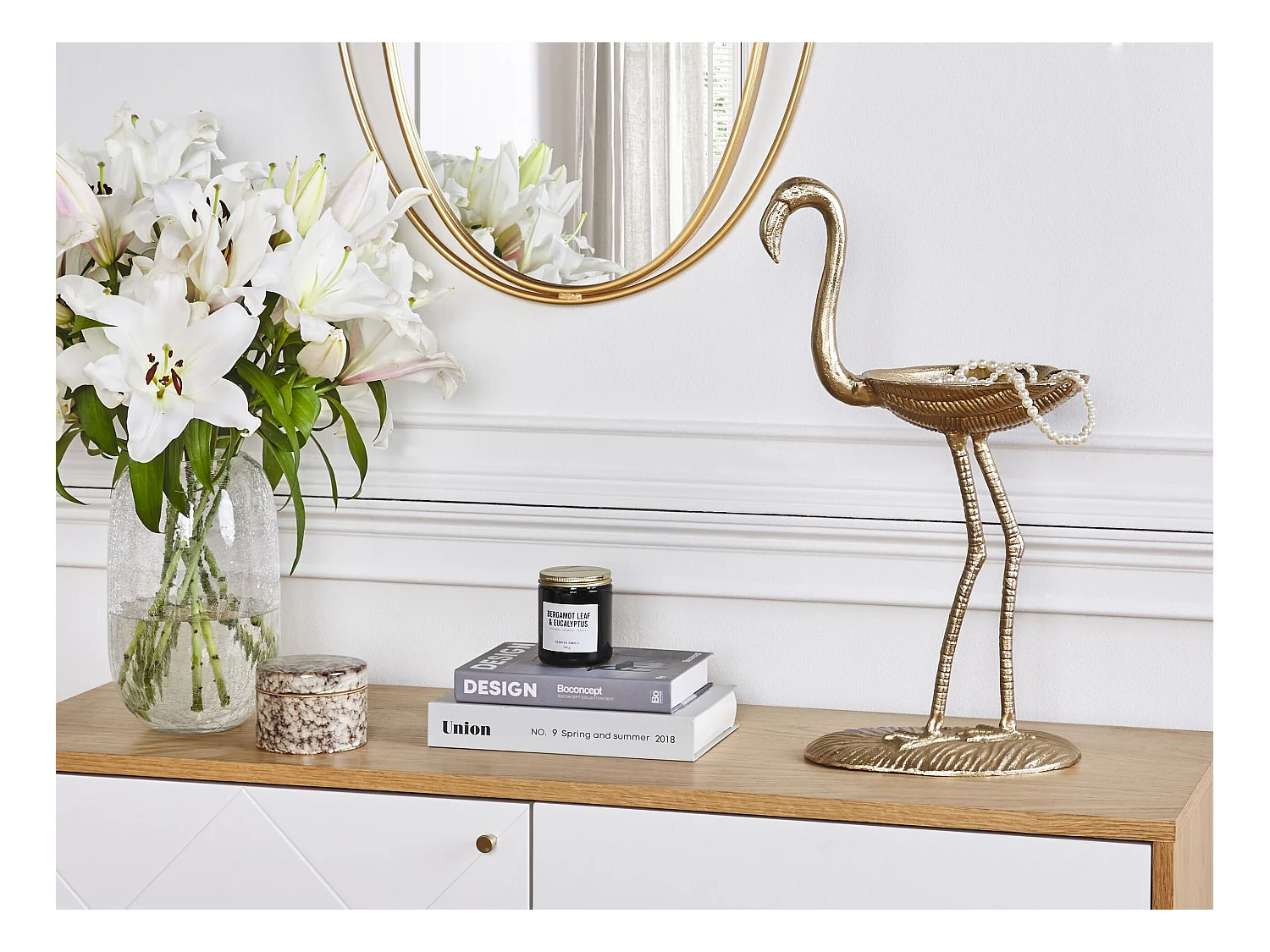Accessoire Décoratif Flamand rose SANEN Métal Doré