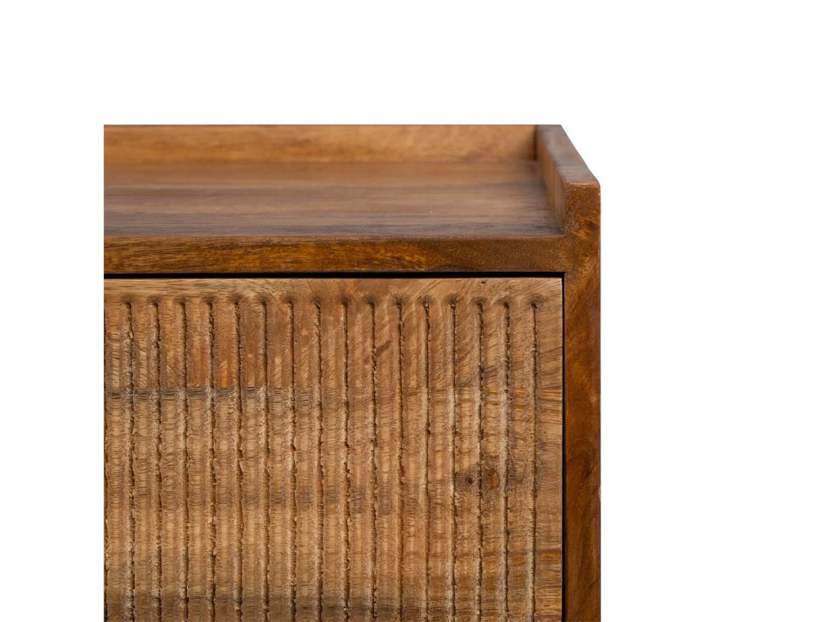 TWIDO - Chevet 2 Tiroirs en Manguier Texturé