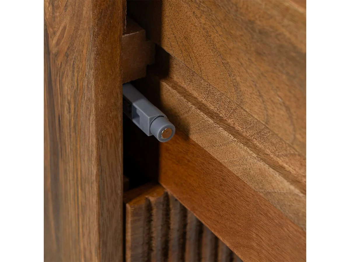 TWIDO - Chevet 2 Tiroirs en Manguier Texturé