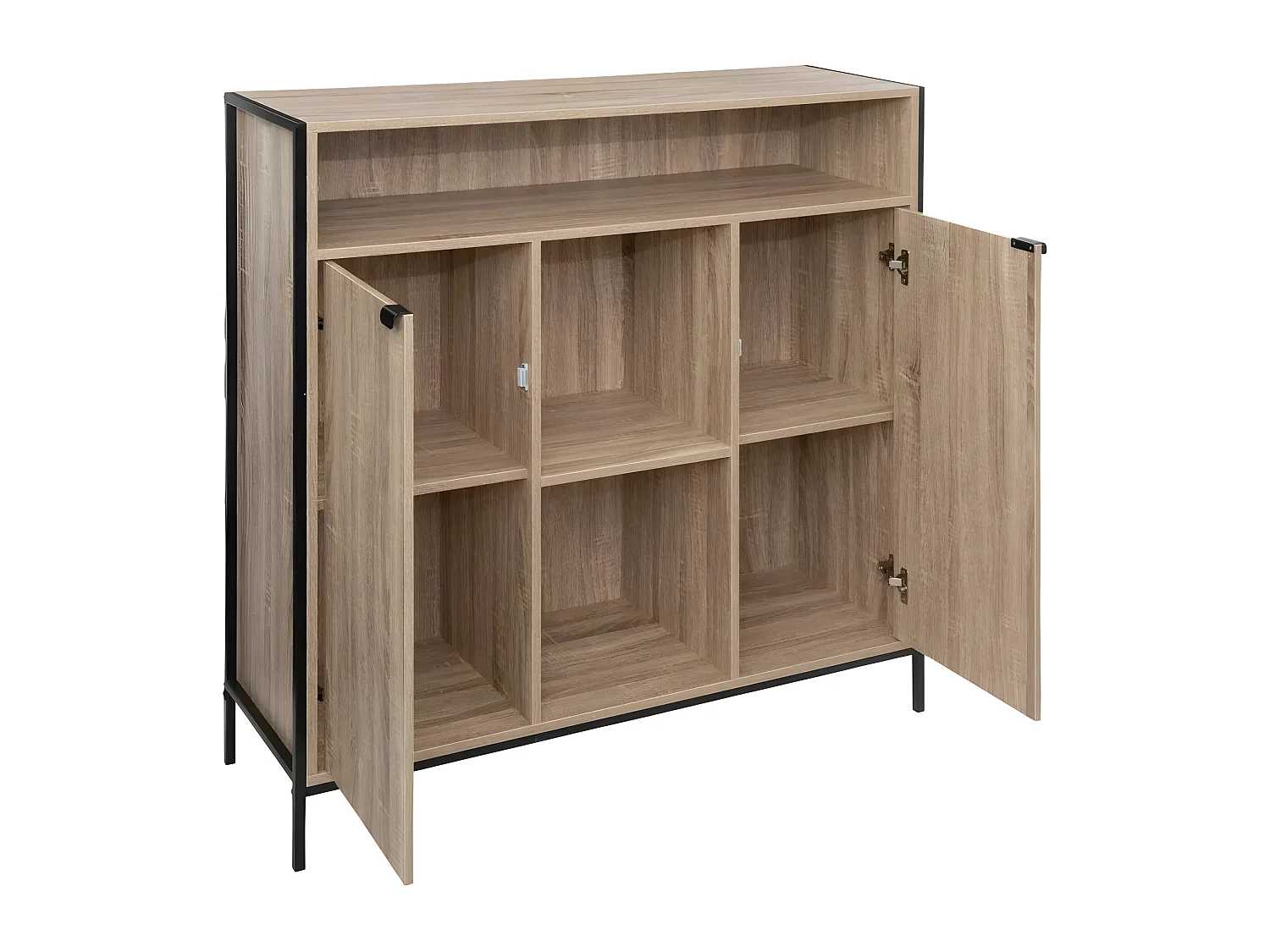 Buffet 2 Portes & 6 Niches "Aliaj" 114cm Beige