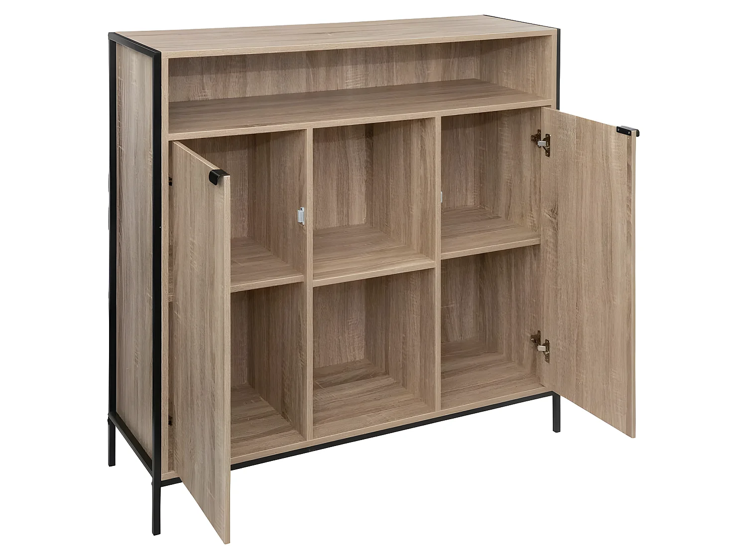 Buffet 2 Portes & 6 Niches "Aliaj" 114cm Beige