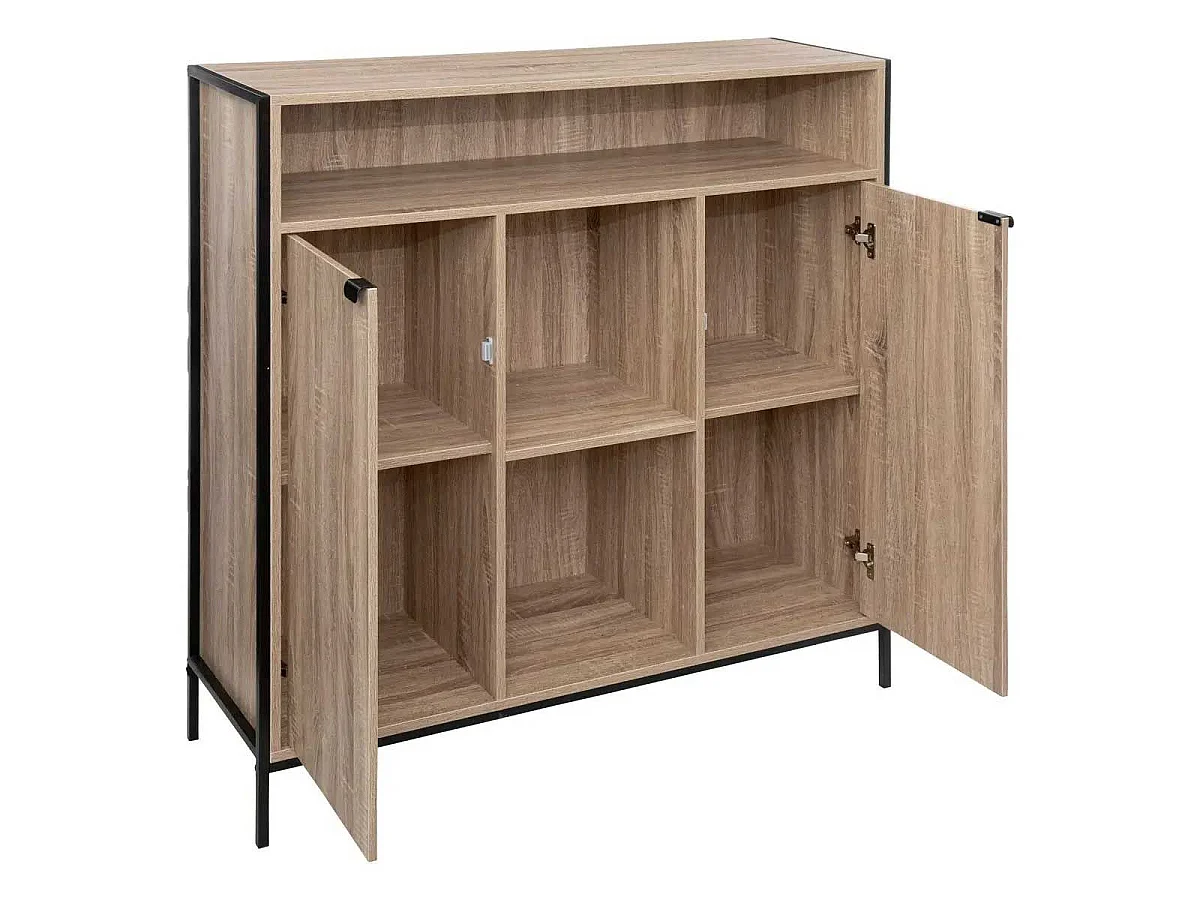 Buffet 2 Portes & 6 Niches "Aliaj" 114cm Beige