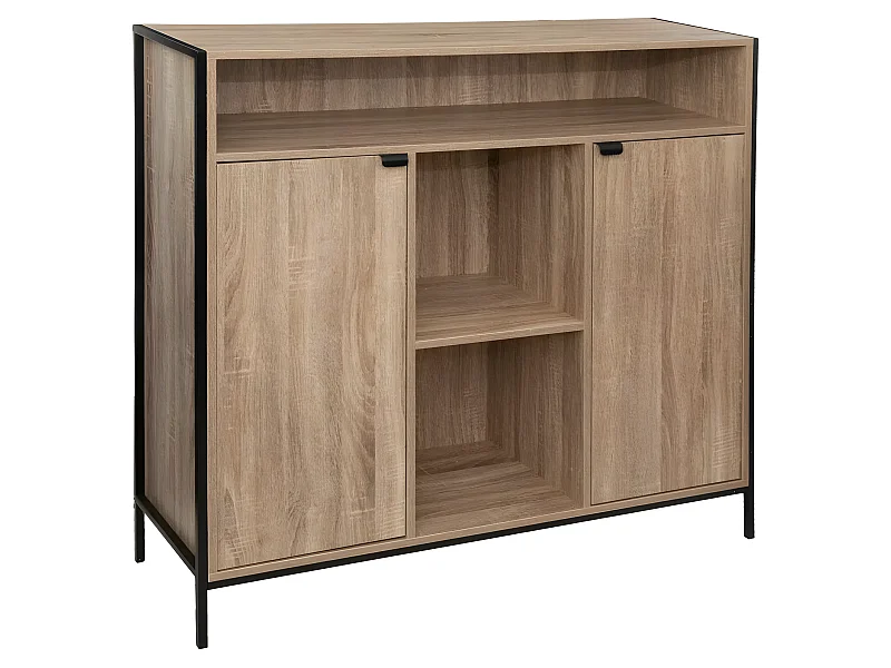 Buffet 2 Portes & 6 Niches "Aliaj" 114cm Beige