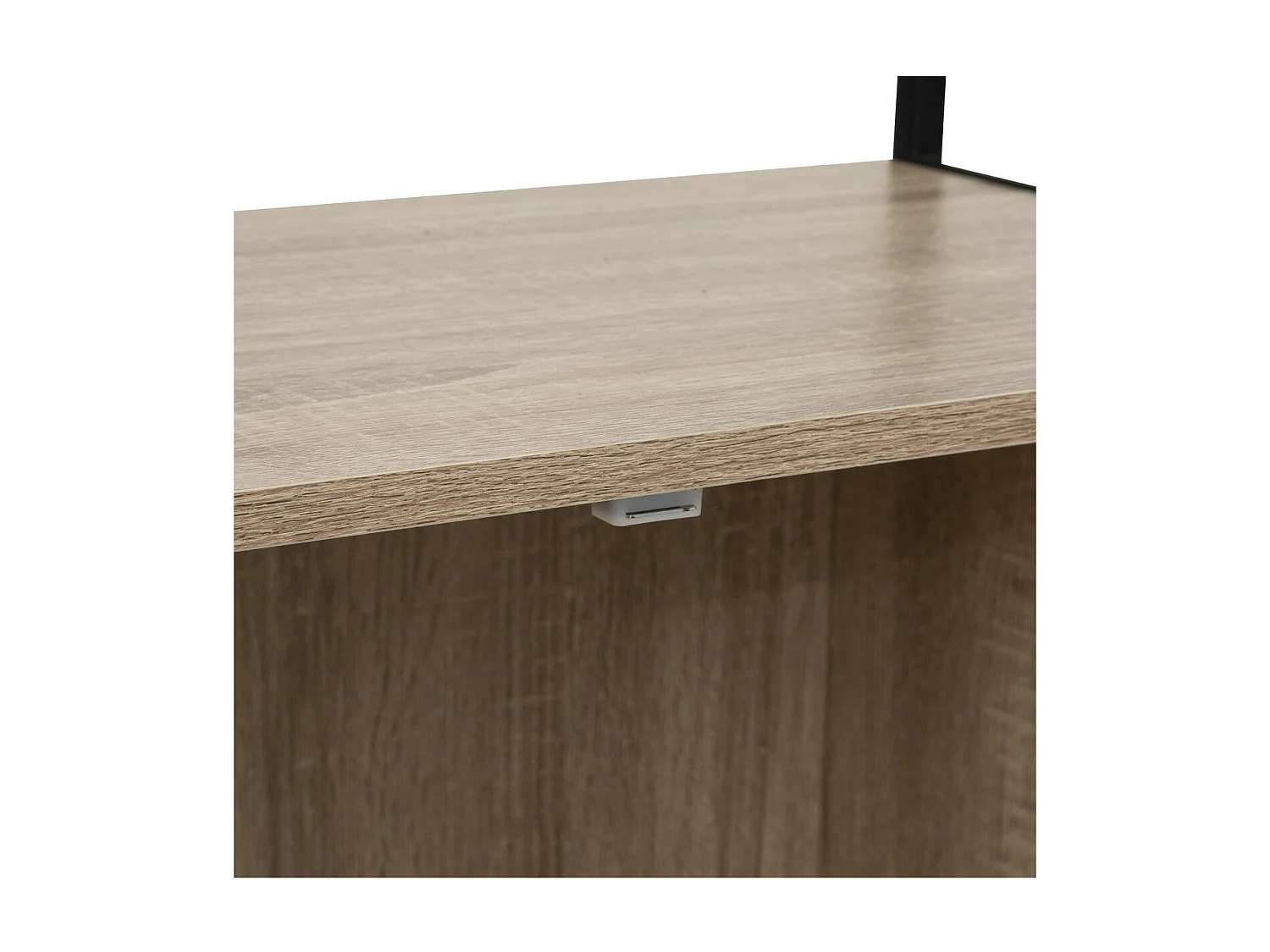 Étagère Design 2 Portes "Aliaj" 176cm Naturel & Noir