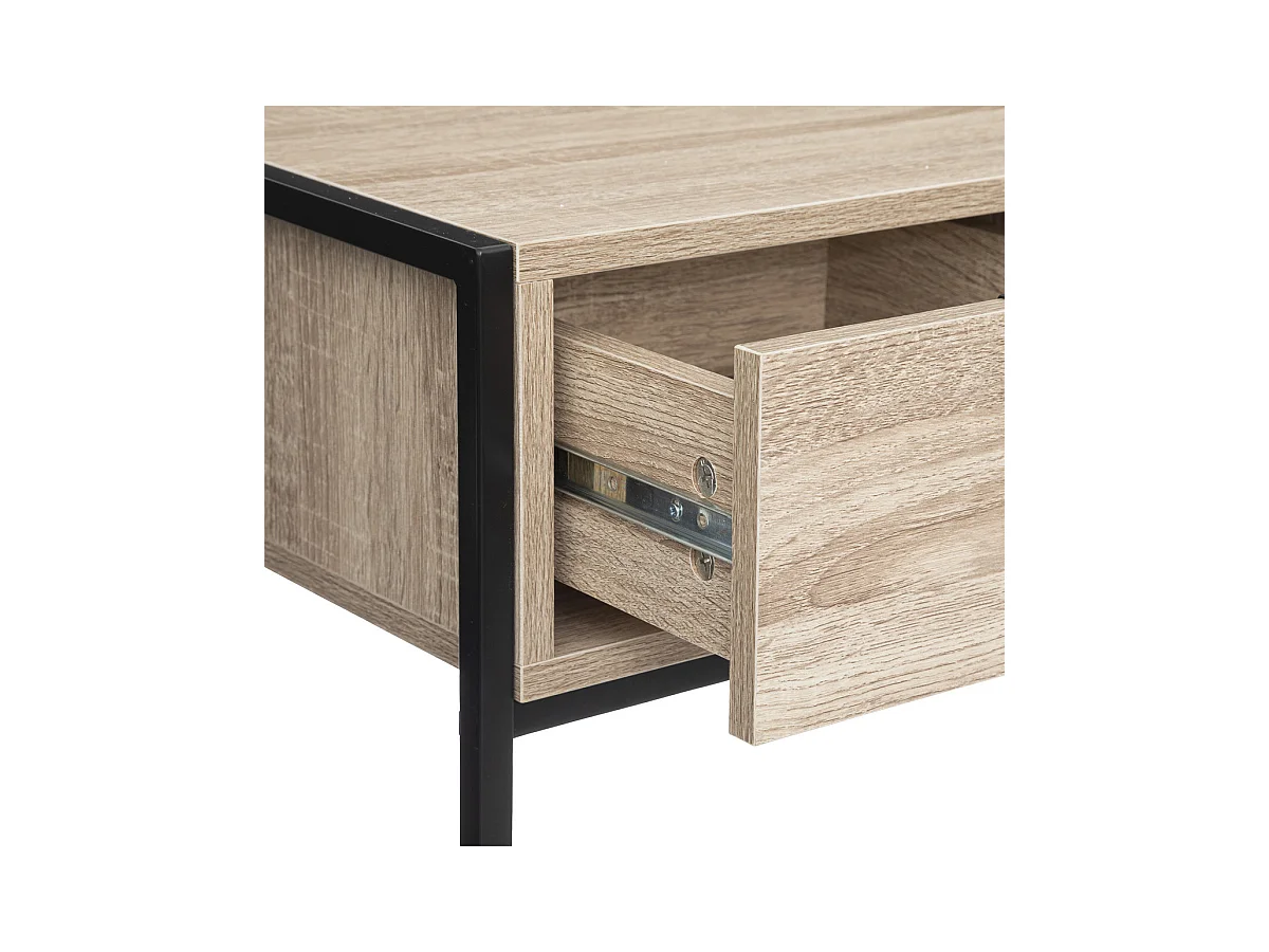 Meuble Console 2 tiroirs en Métal et Bois H 80 cm