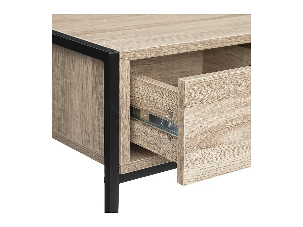 Meuble Console 2 tiroirs en Métal et Bois H 80 cm