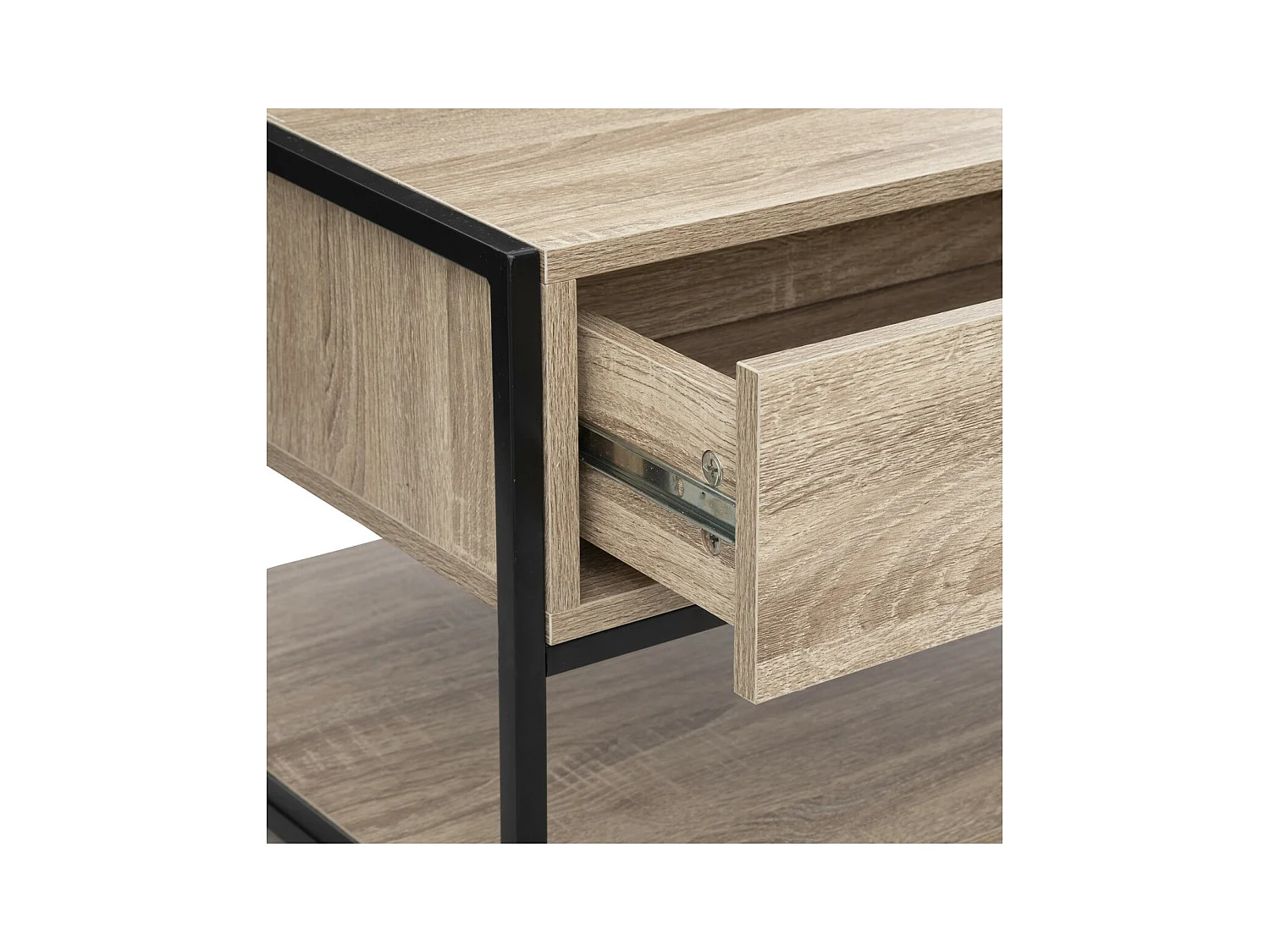 Table Basse 1 Tiroir Design "Aliaj" 100cm Beige