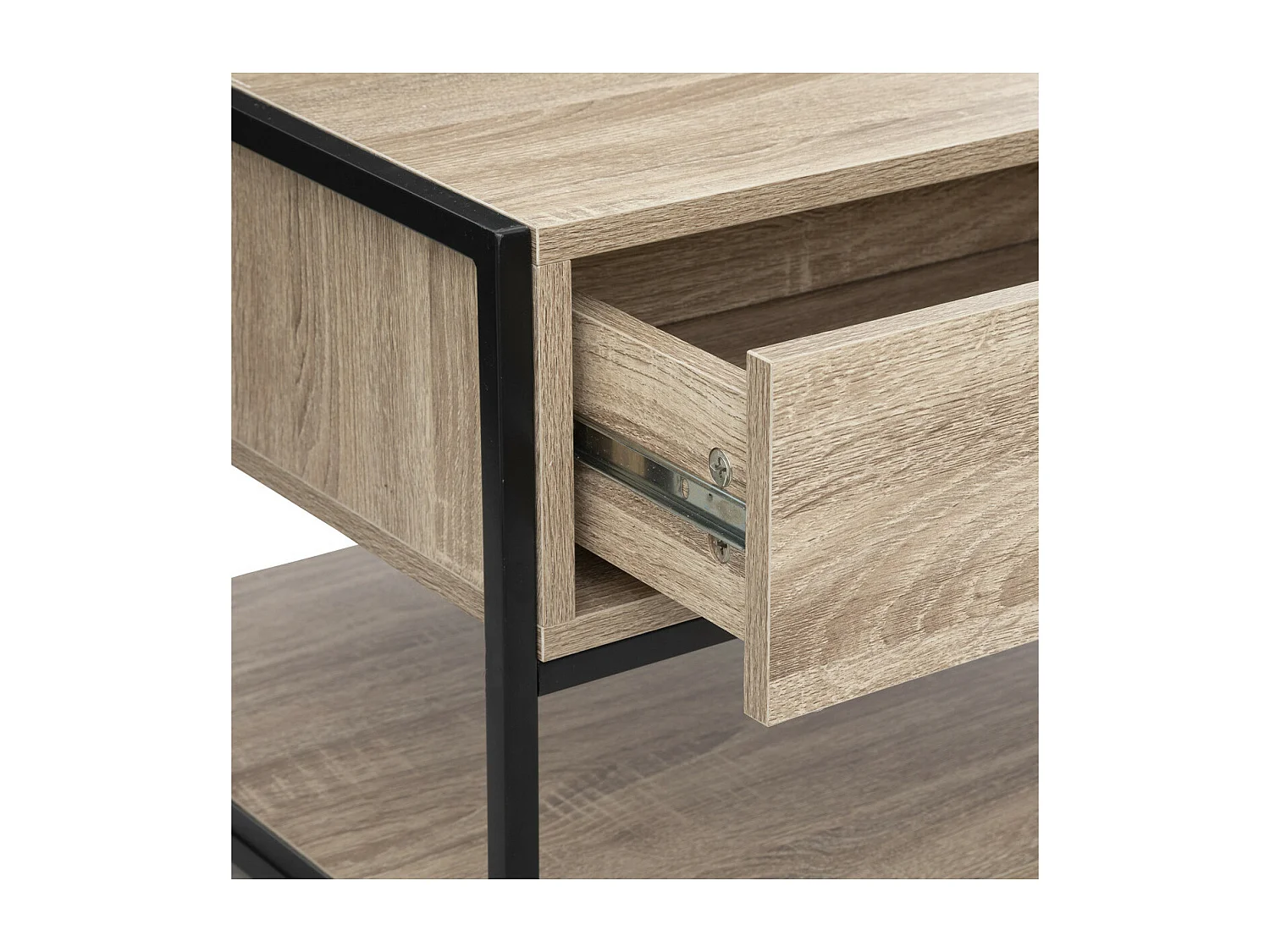 Table Basse 1 Tiroir Design "Aliaj" 100cm Beige