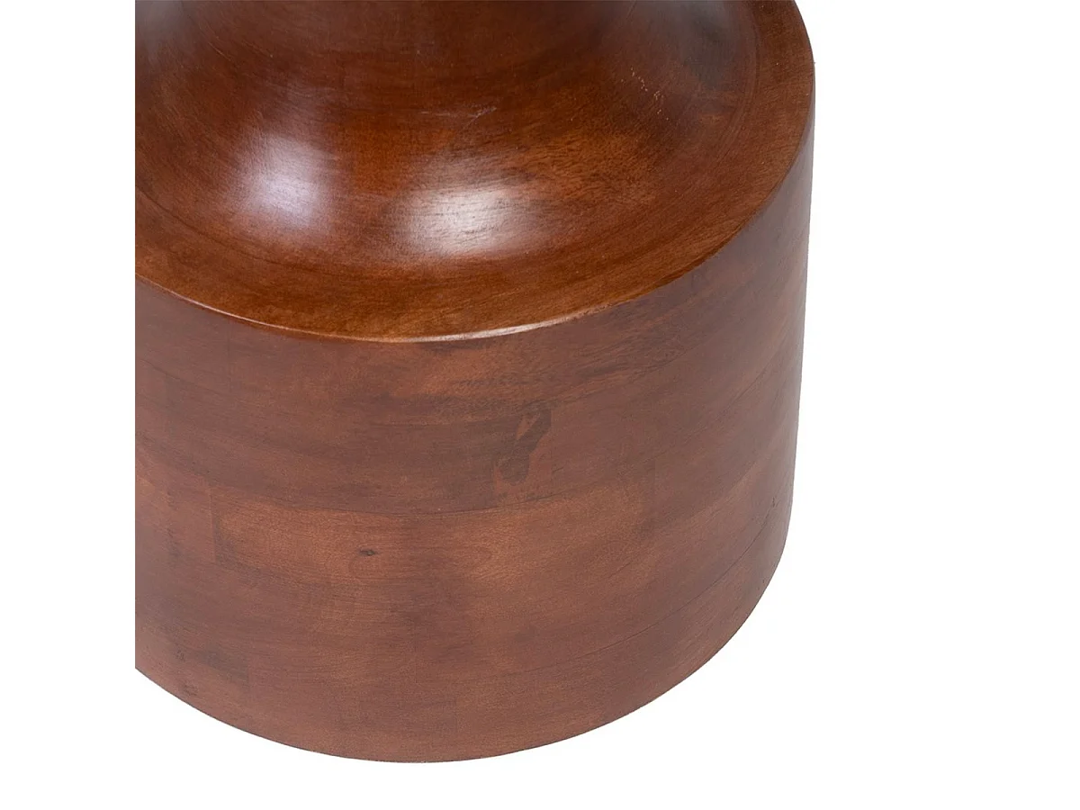 VASIO - Table d'Appoint en Manguier Massif Vernis