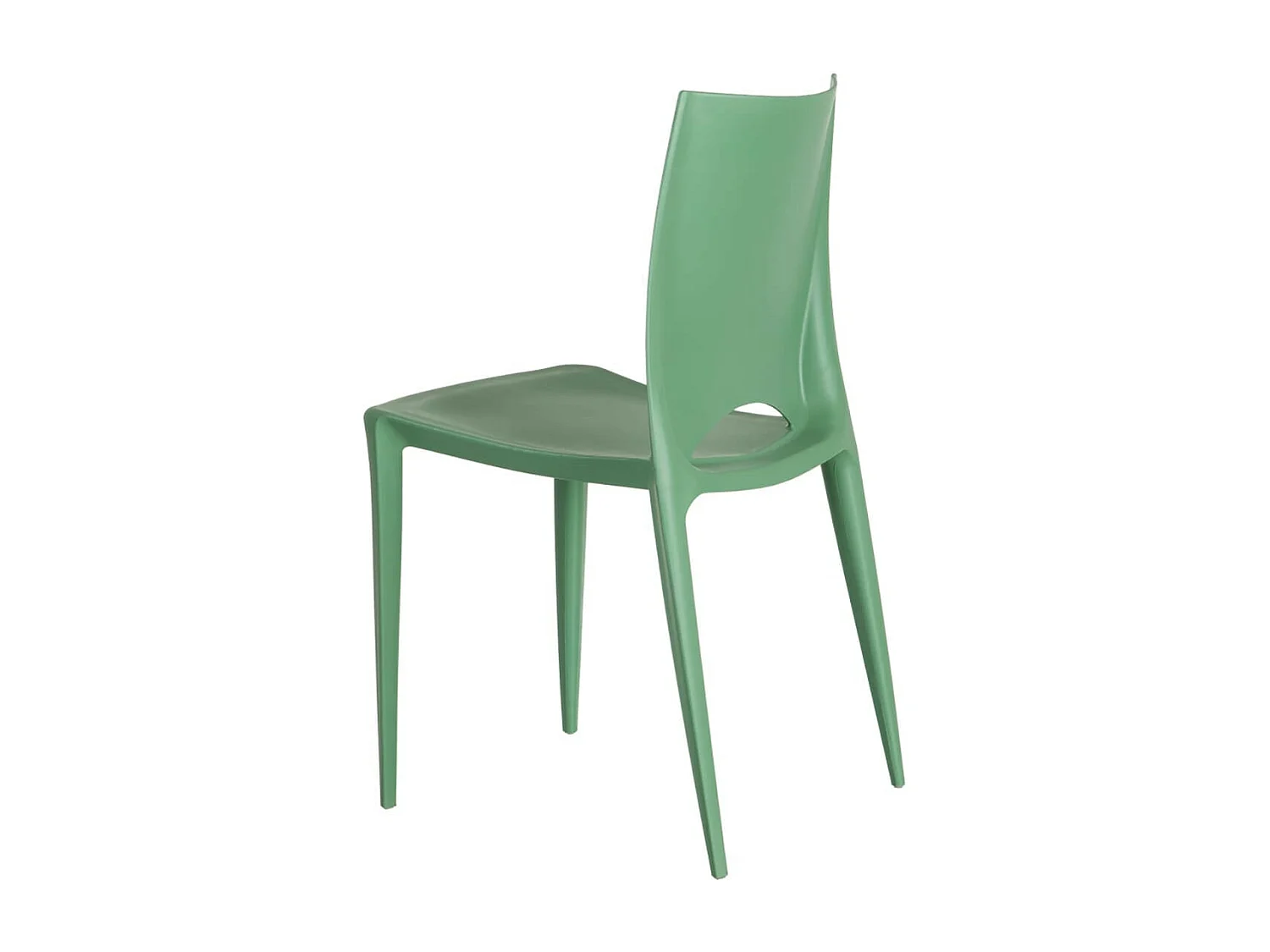 ROFA - Lot de 4 Chaises Empilables Polypropylène Vert