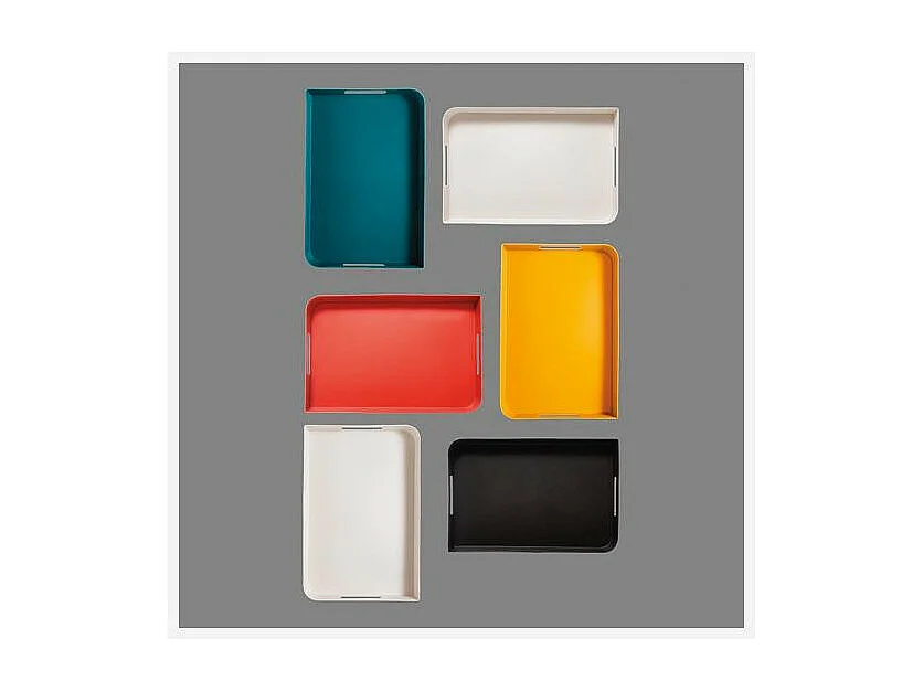 Plateau en Mélamine 45 x 30 cm Noir charbon