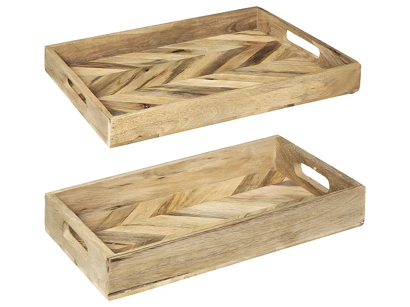 Set de 2 Plateaux en Bois de Manguier