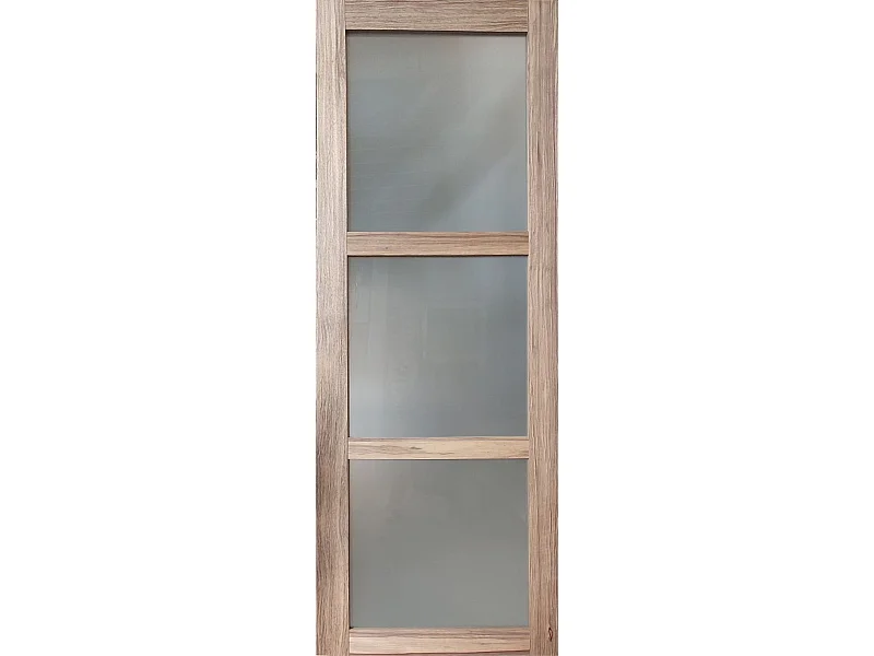 Porte Coulissante Bois Frake Vitree H204 X L73 Gd Menuiseries