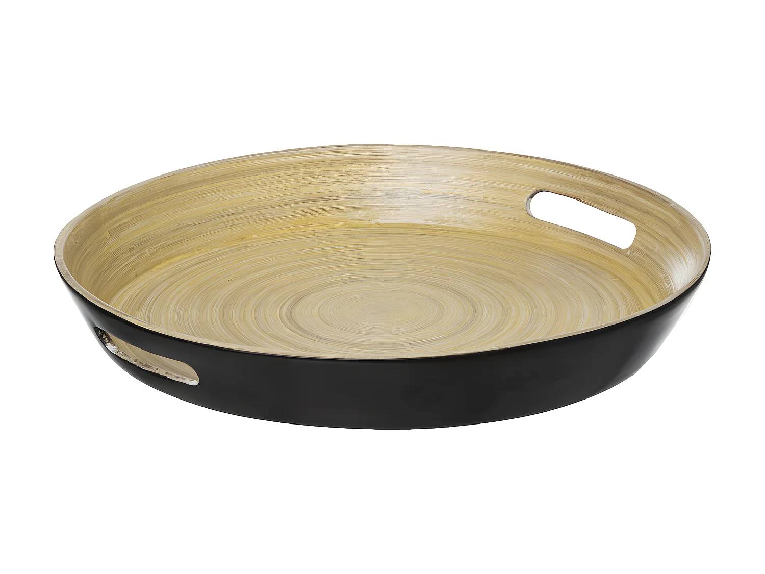 Plateau en Bambou D 42 cm Noir charbon