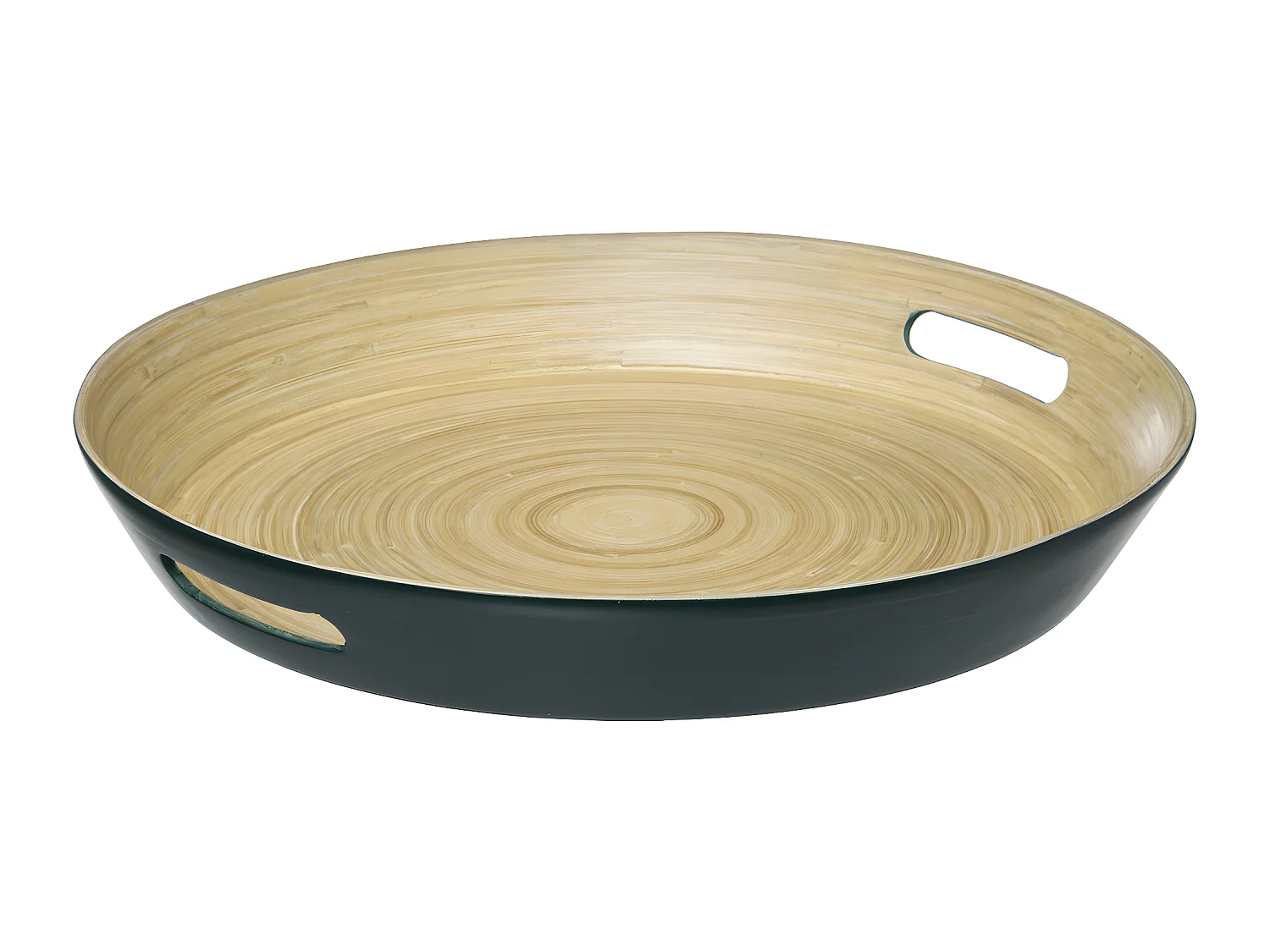 Plateau en Bambou D 42 cm Bleu pétrole