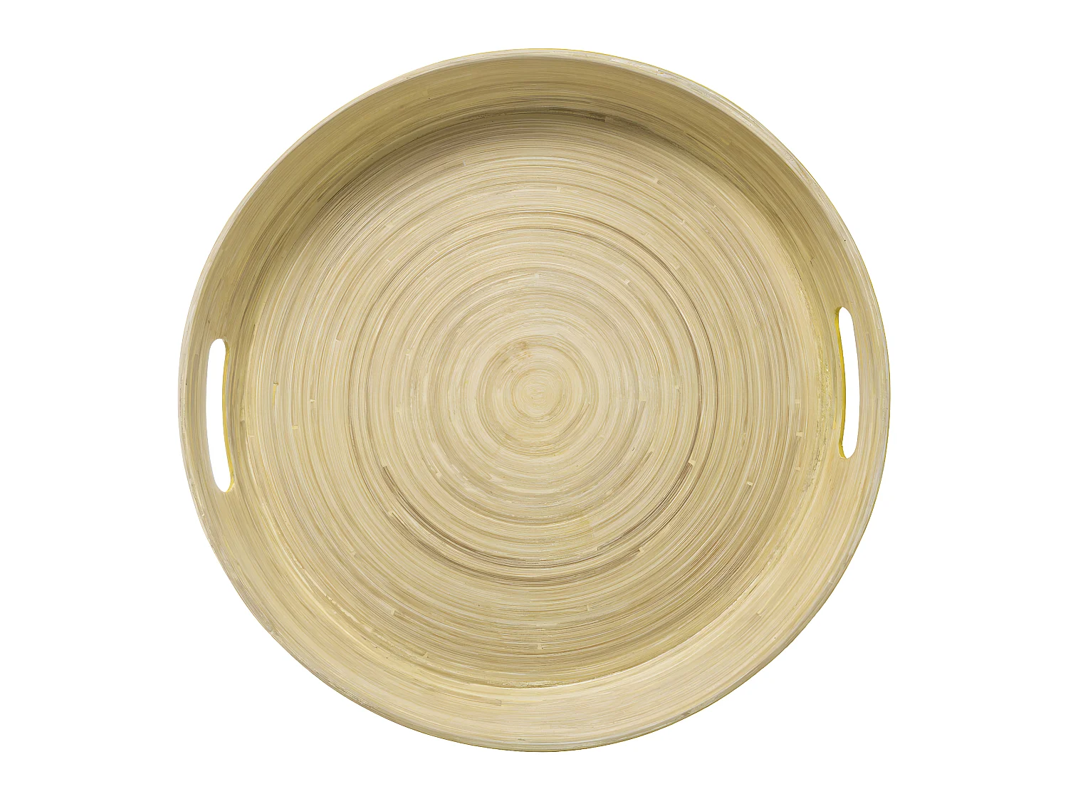 Plateau en Bambou D 42 cm Jaune moutarde